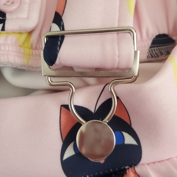 HOT TOPIC SAILOR MOON LUNA & MOONS PINK SUSPENDERS SKIRT IRIDESCENT WOMENS (XL) - Picture 10 of 15